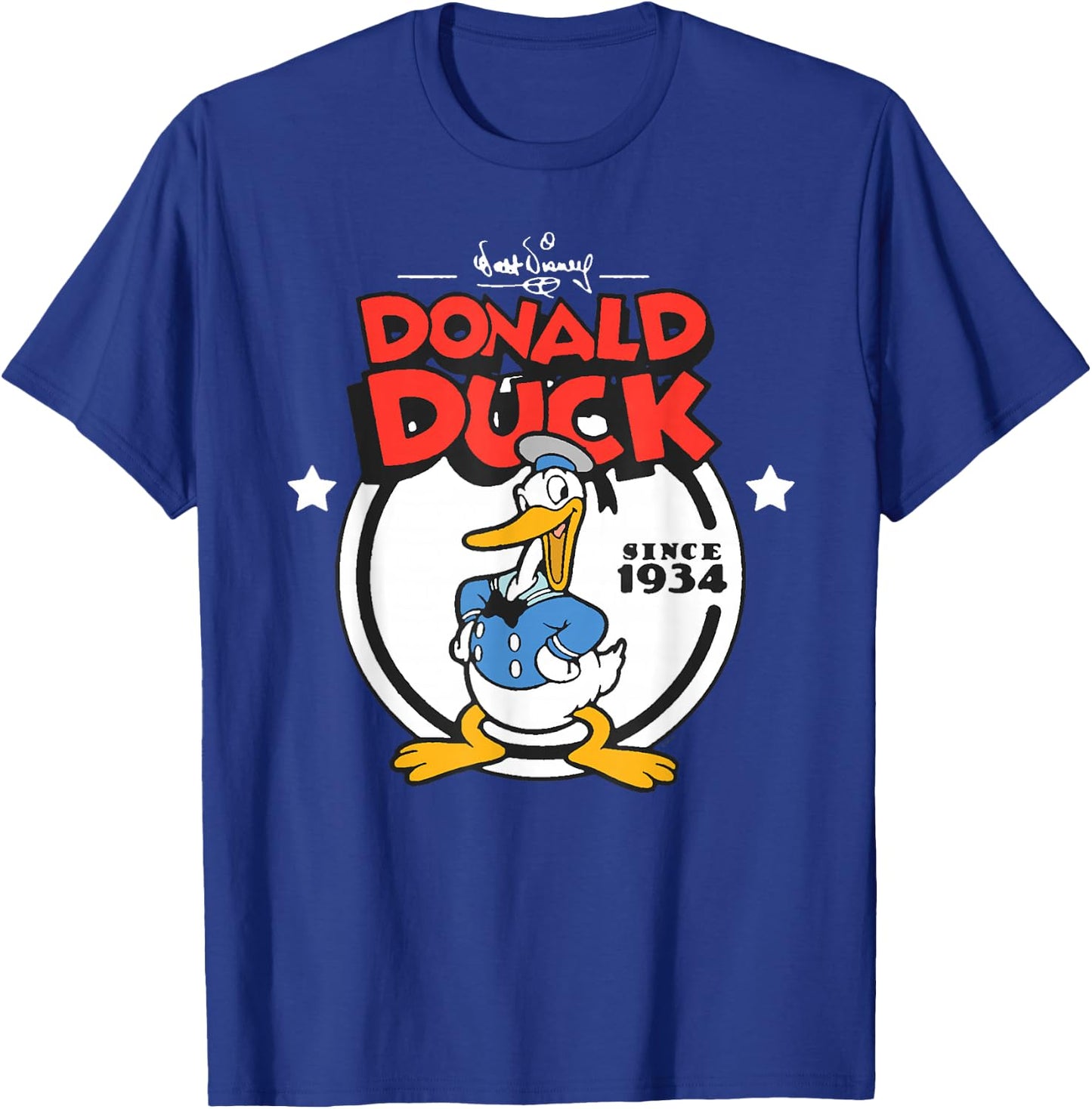 Disney Donald Duck 90th Anniversary Since 1934 Retro Vintage T-Shirt - T-Shirt | Royal