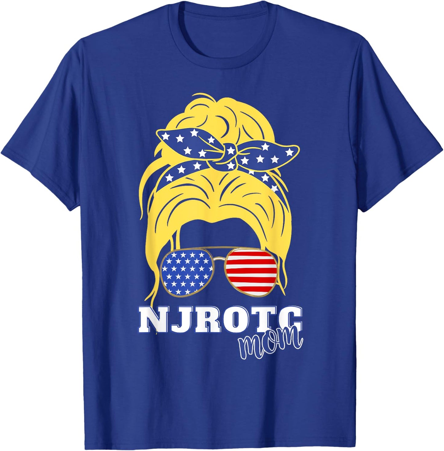 US Naval Junior ROTC Military Cadet Proud NJROTC Mom T-Shirt - T-Shirt | Royal