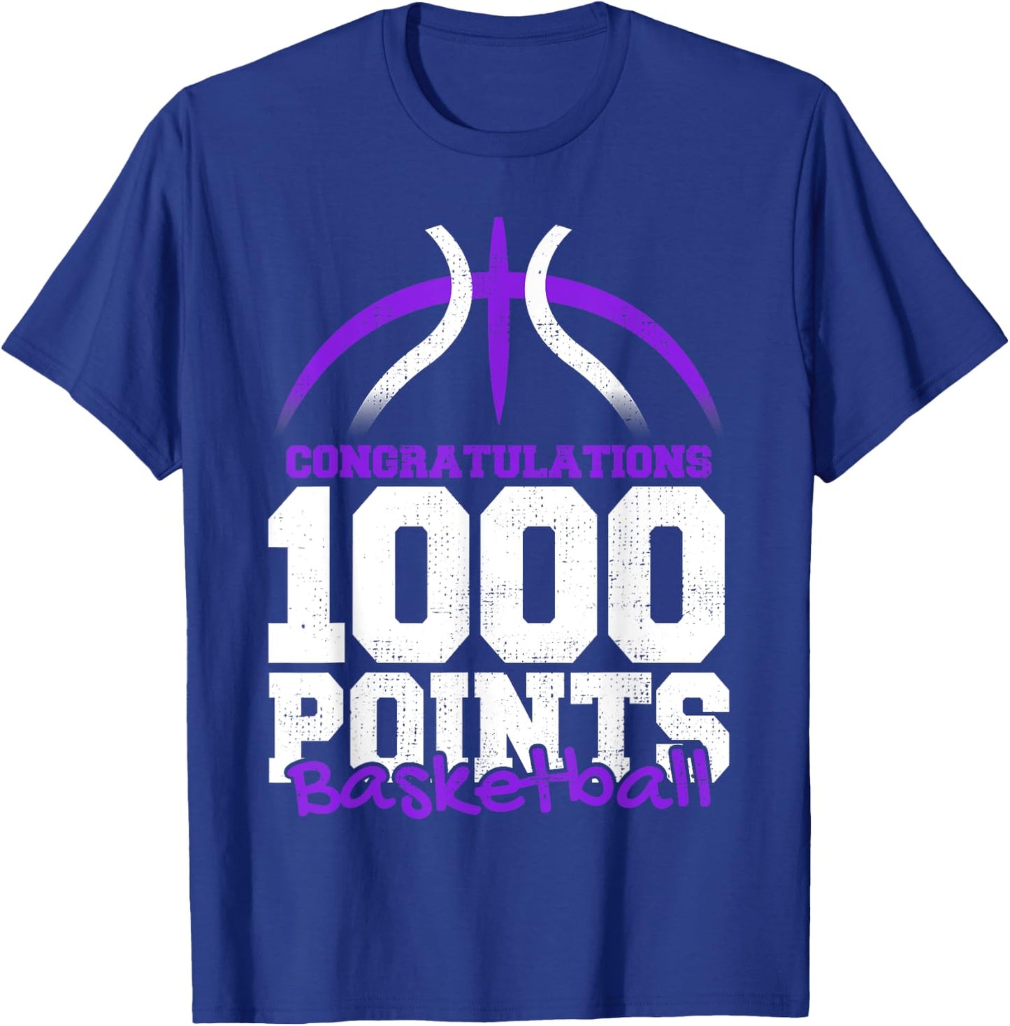 1000 Points Basketball Scorer High School Basketball Player T-Shirt - T-Shirt | Royal