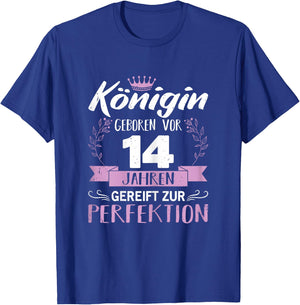 14. Geburtstag Mädchen Königin 14 Jahre Geburtstagsgeschenk T-Shirt - T-Shirt | Royal