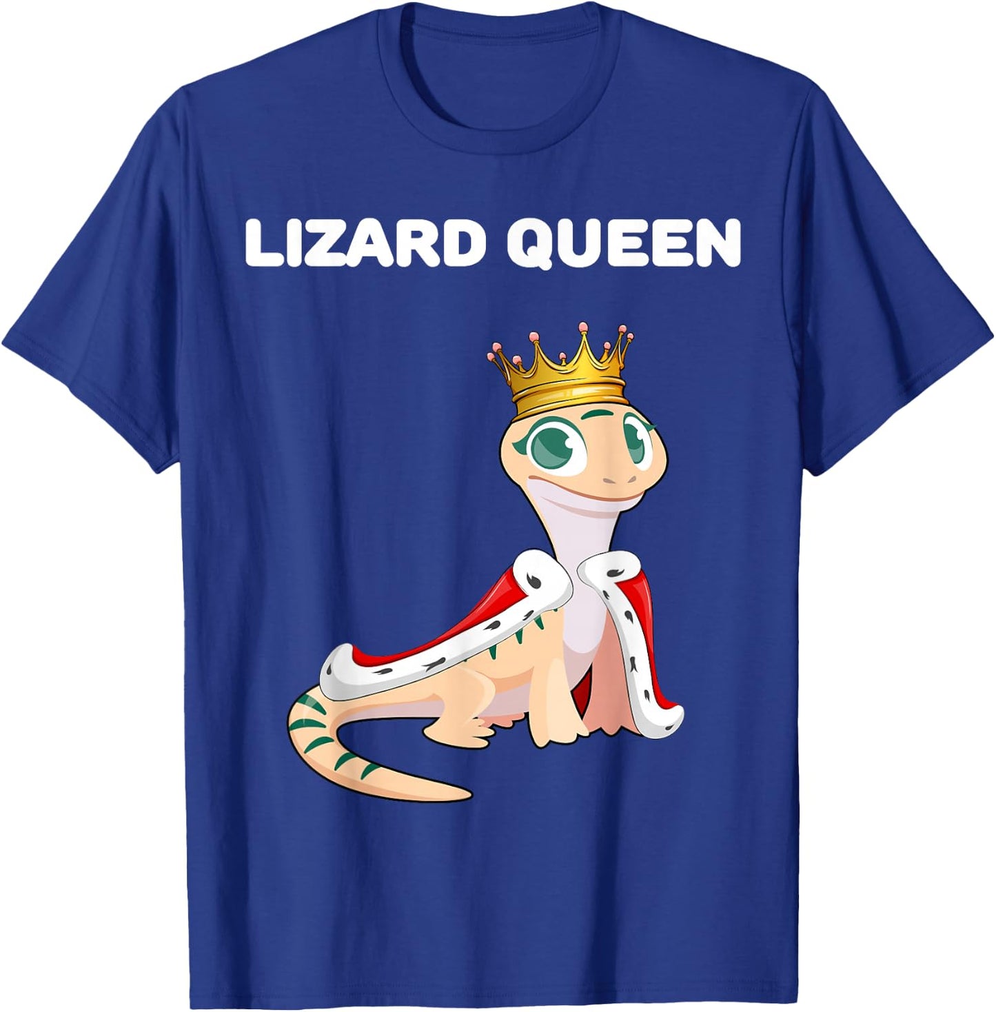 Lizard Queen | Lizard Design | Girls Lizard T-Shirt - T-Shirt | Royal
