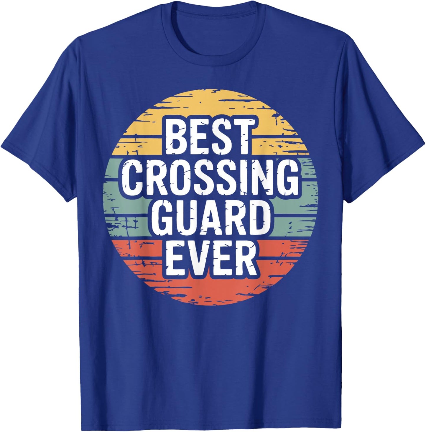 Vintage Crossing Guard Street Safety T-Shirt - T-Shirt | Royal