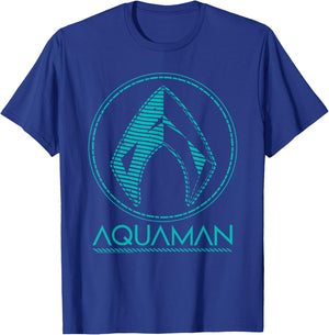 Aquaman Aqua Logo T-Shirt - T-Shirt | Royal