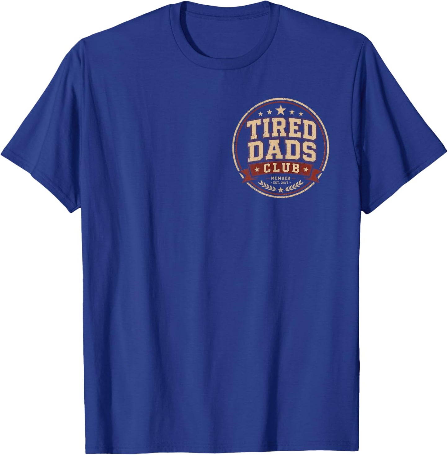 Tired Dads Club Playmat Car Race Track Dad Father's Day T-Shirt - T-Shirt | Royal