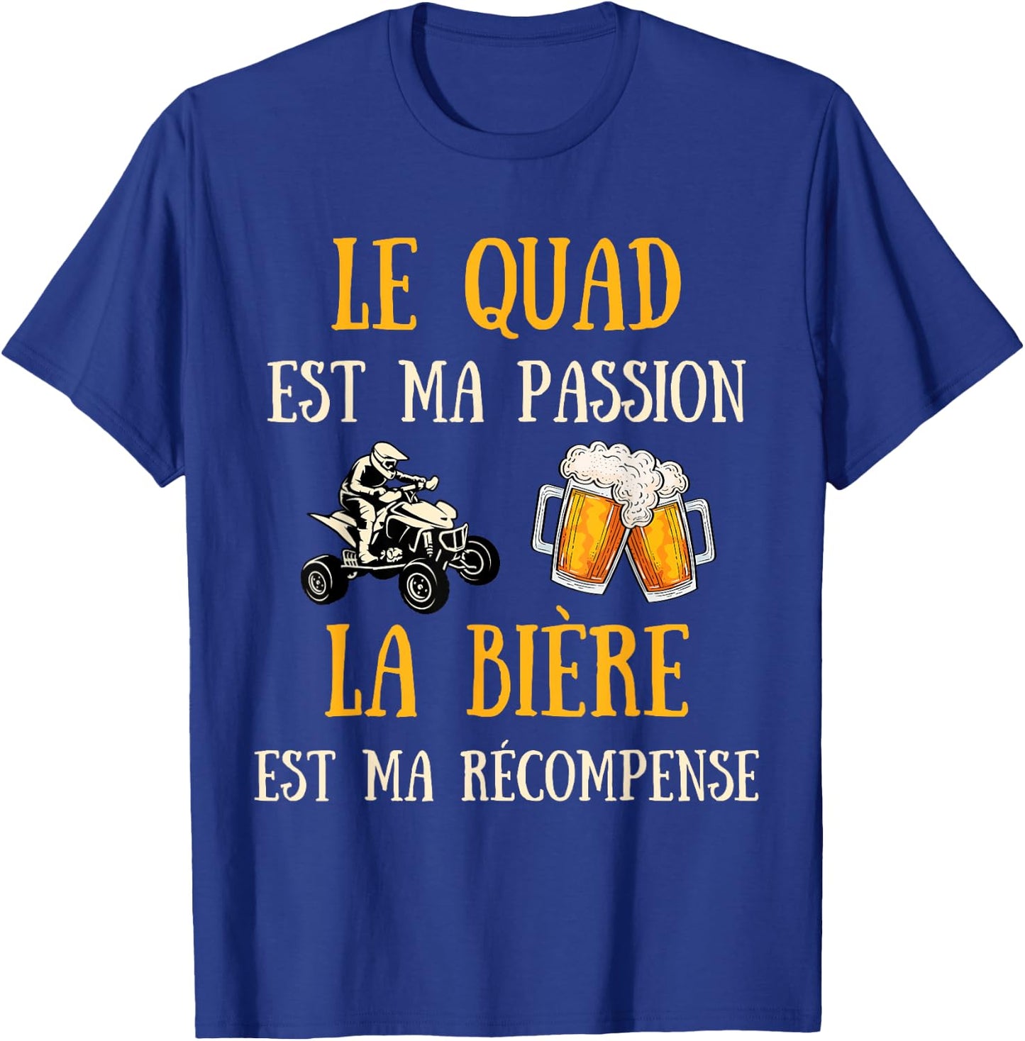 Men's Quad Humour Gift Funny Beer T-Shirt - T-Shirt | Royal