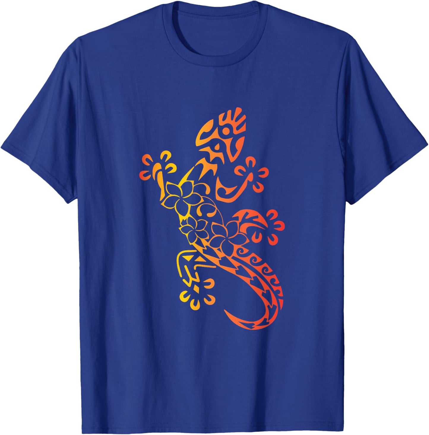 Hawaii Tribal Gecko Lizard Hawaiian Gecko Lover T-Shirt - T-Shirt | Royal