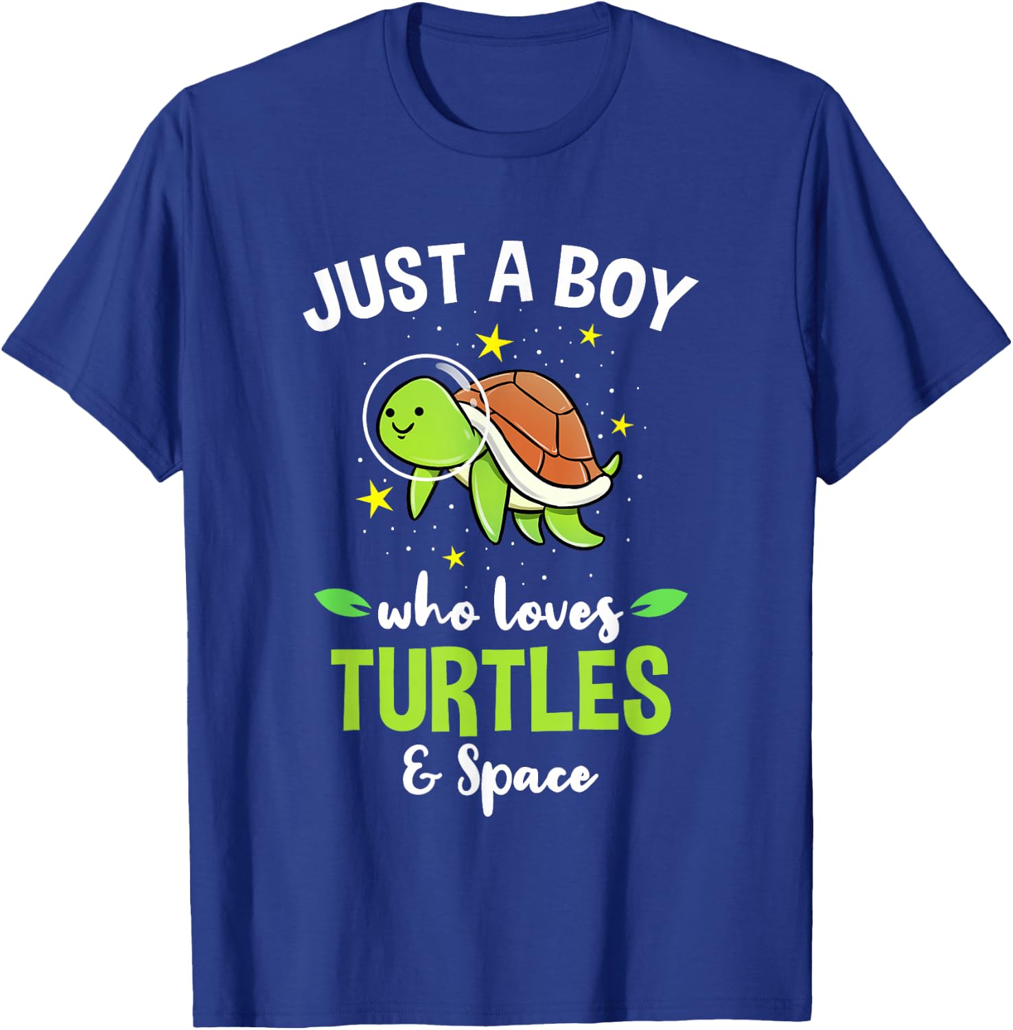 Just A Boy Who Loves Turtles And Space T-Shirt - T-Shirt | Royal