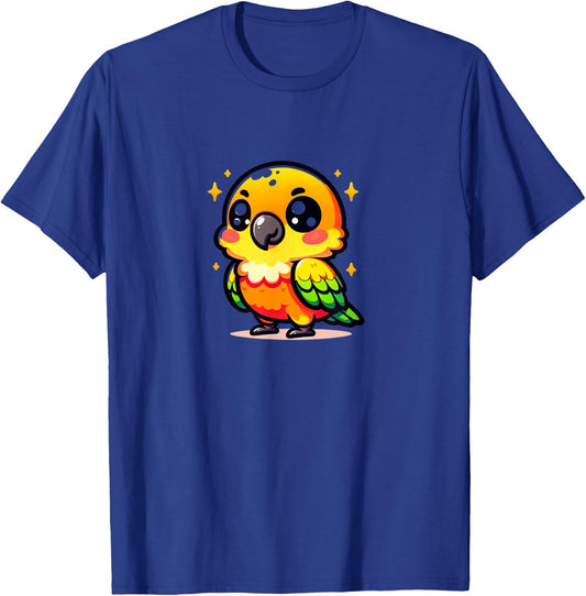 Cute Sun Conure Bird Kawaii Kids Boys Girls T-Shirt - T-Shirt | Royal