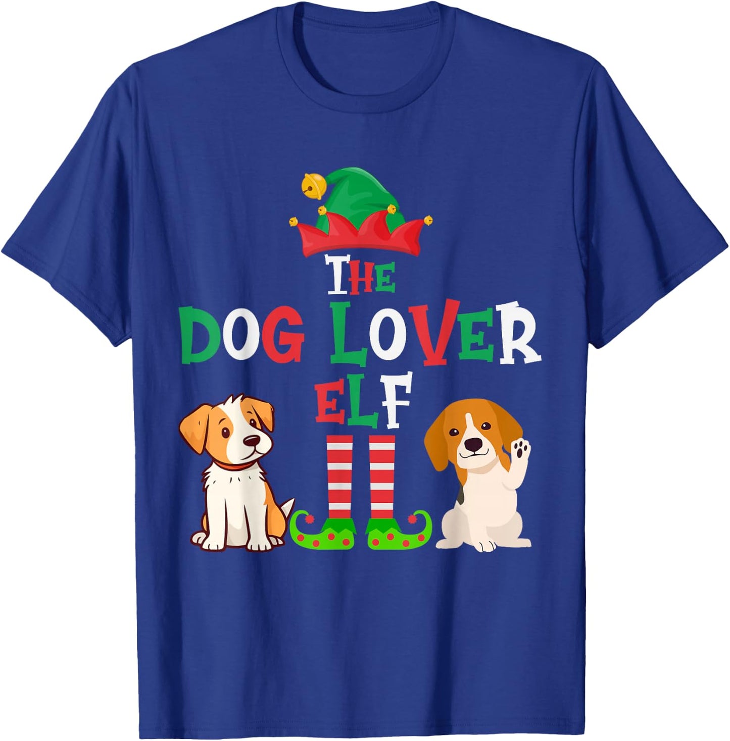 The Dog Lover Elf - Funny Matching Family Group Christmas T-Shirt - T-Shirt | Royal