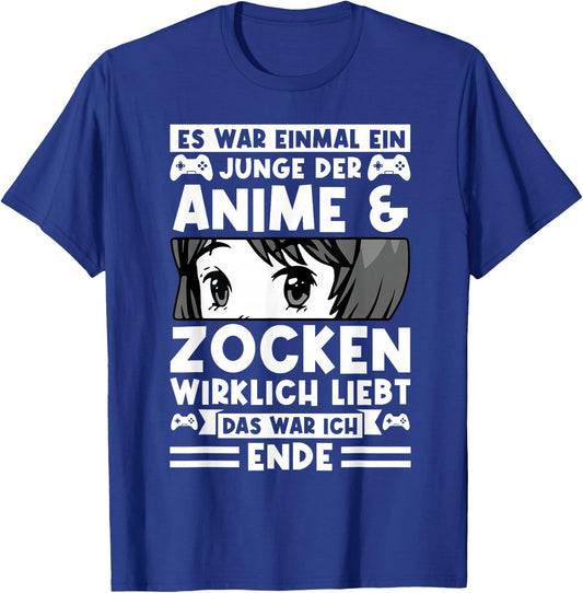 Ein Junge der Anime & Zocken liebt Anime Zocken T-Shirt - T-Shirt | Royal