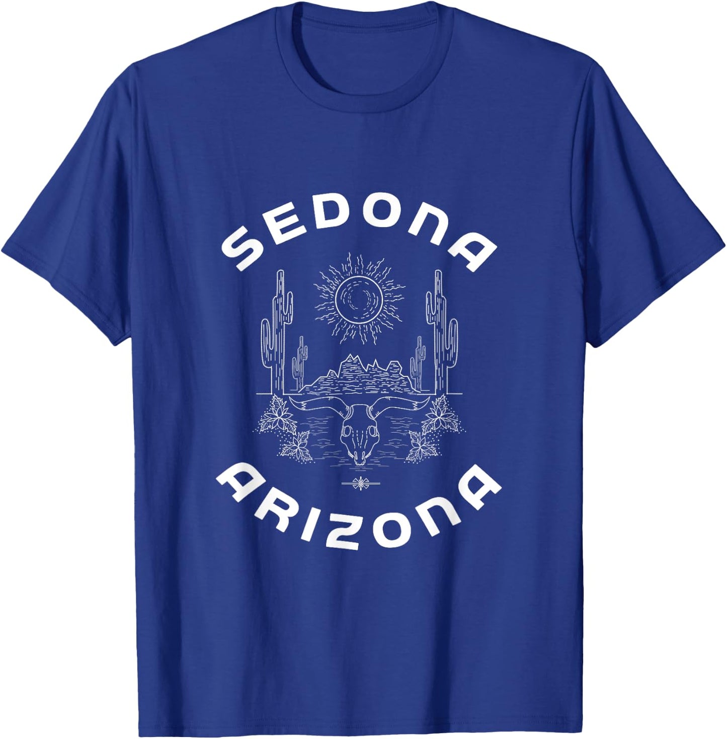 Retro Desert Cactus At Sunset Arizona Sedona Travel Souvenir T-Shirt - T-Shirt | Royal