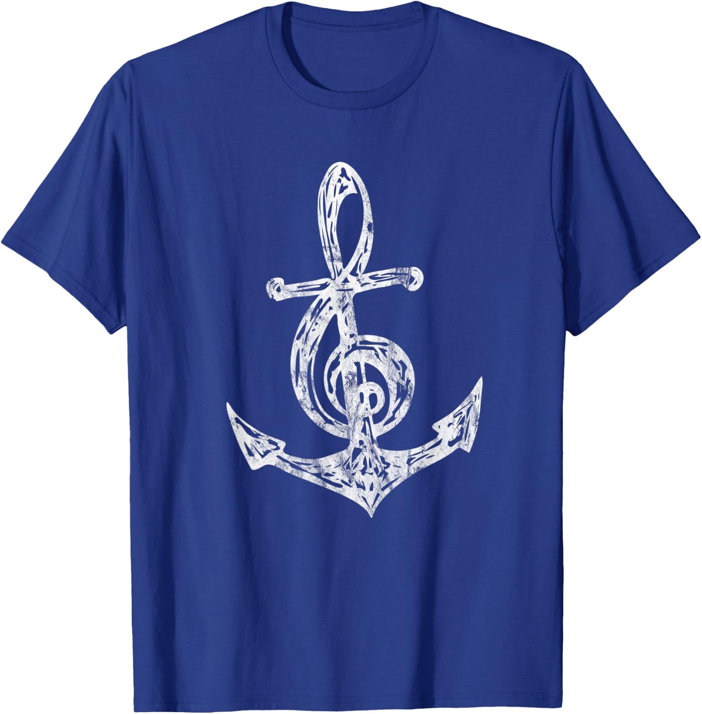 Anchor, music, clef, symbol, musician, ahoy, sea, love music T-Shirt - T-Shirt | Royal