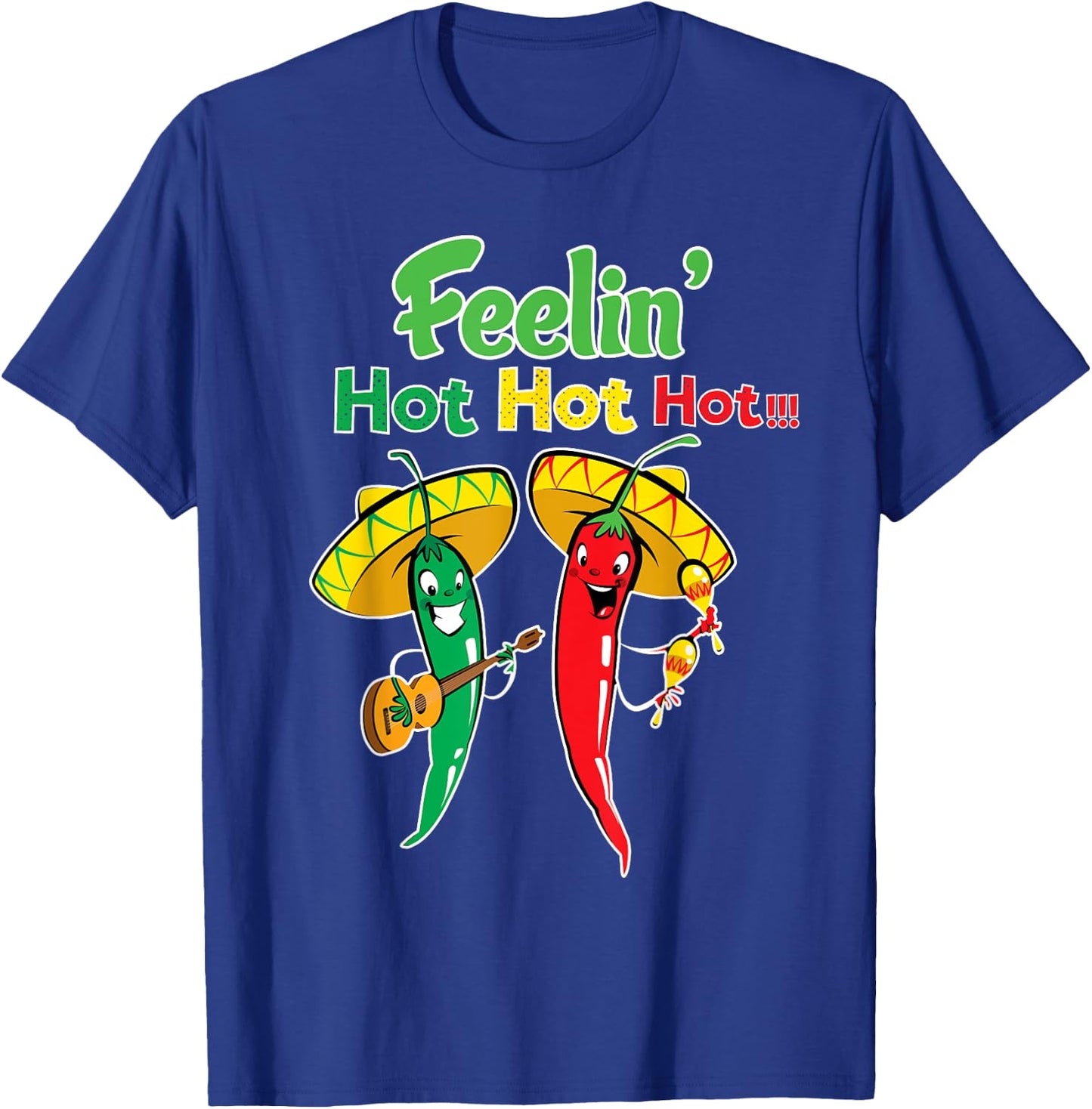 Funny Chilli Shirt-Feeling Hot Hot Hot- Chilli pepper shirt T-Shirt - T-Shirt | Royal