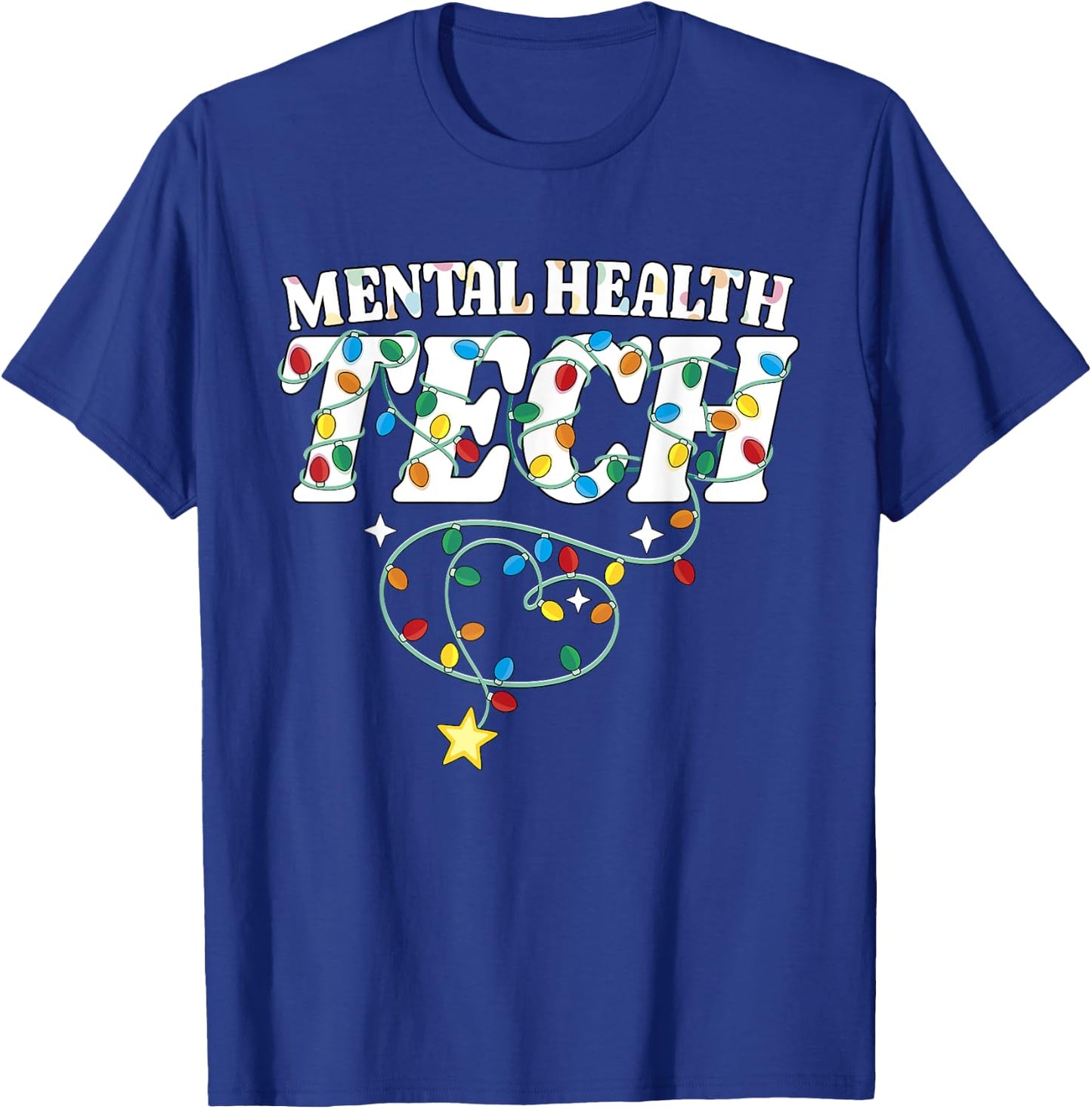 Mental Health Tech Christmas Psychiatric Technologist Squad T-Shirt - T-Shirt | Royal