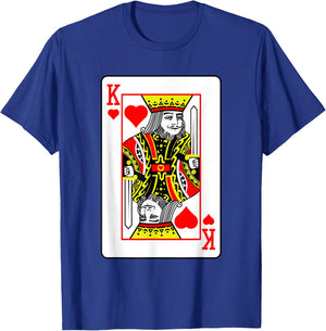 Herzkönig Poker Card Games Playing Cards Black Jack , black T-Shirt - T-Shirt | Royal