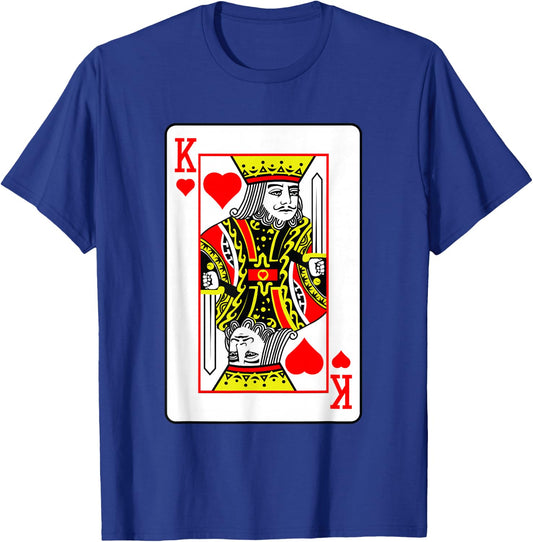 Herzkönig Poker Card Games Playing Cards Black Jack , black T-Shirt - T-Shirt | Royal