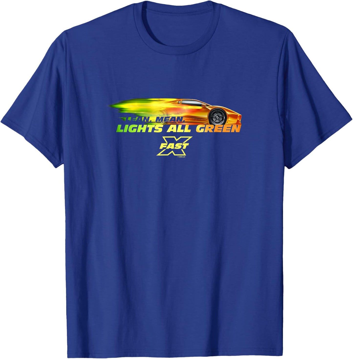 Fast X Lean Mean Lights All Green Lamborghini Gradient T-Shirt - T-Shirt | Royal