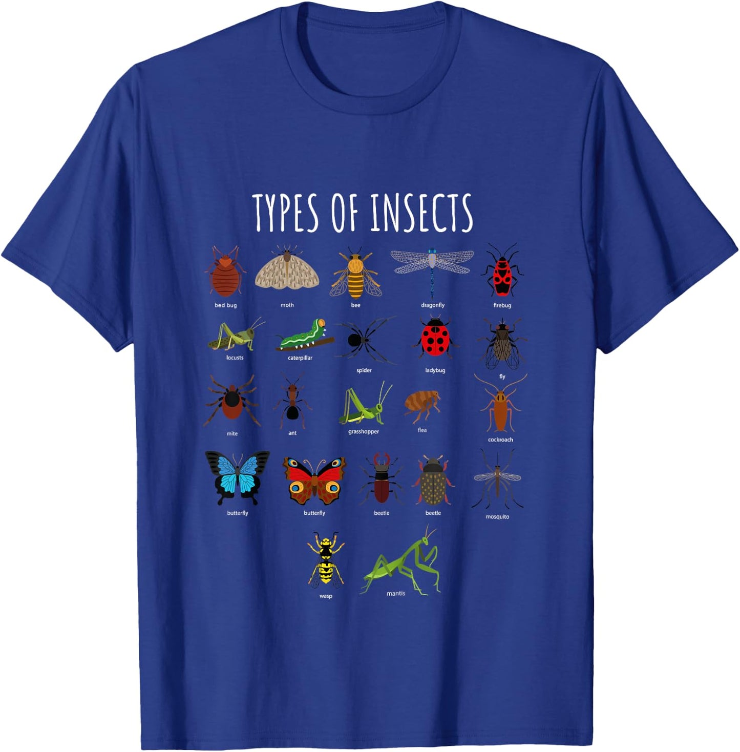 Bug Shirt - Bug Identification Types Of Insects T-Shirt - T-Shirt | Royal
