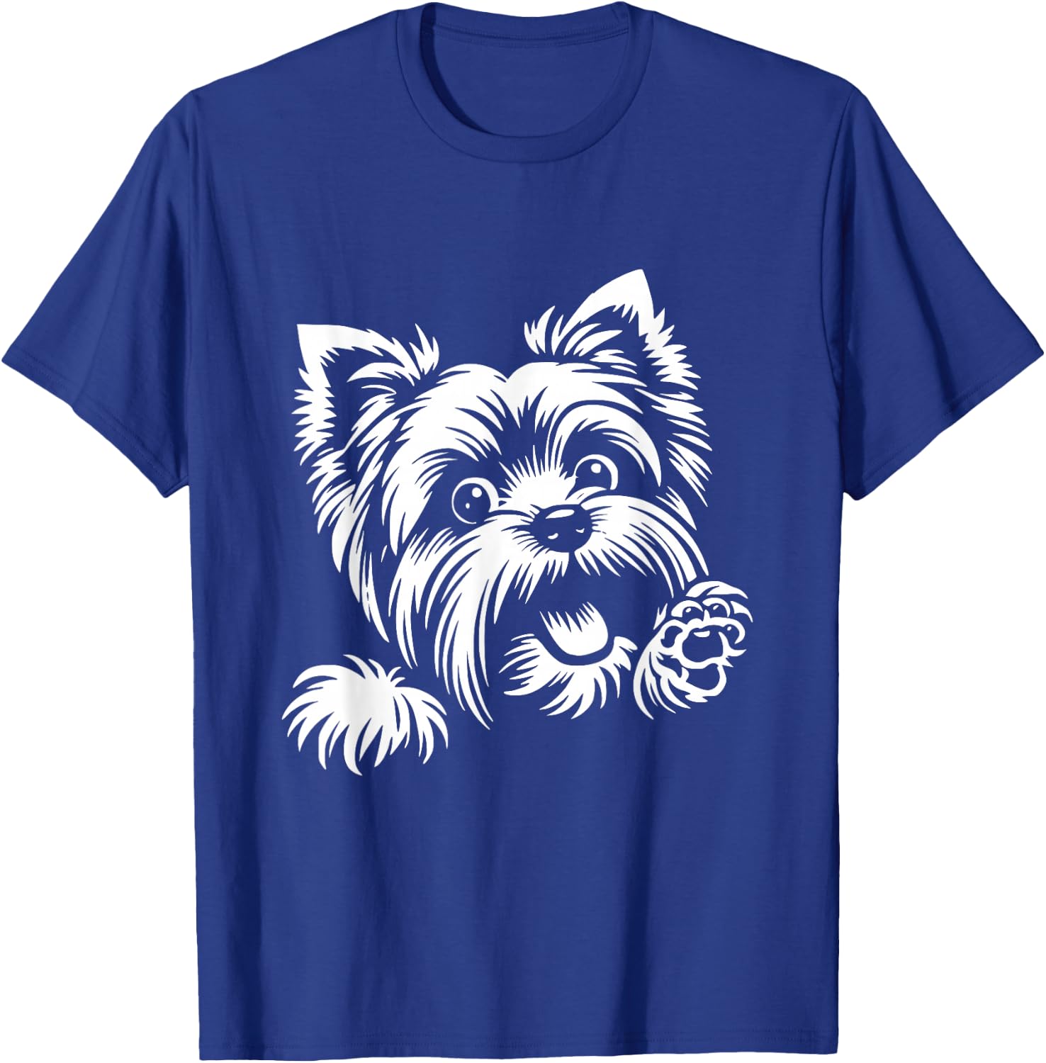 Yorkshire Terrier Dog Peeking Yorkie Graphic Design Women Kids T-Shirt - T-Shirt | Royal