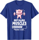 Installing Muscles Funny Weightlifting Cat Gym Humor Men Women T-Shirt - T-Shirt | Royal