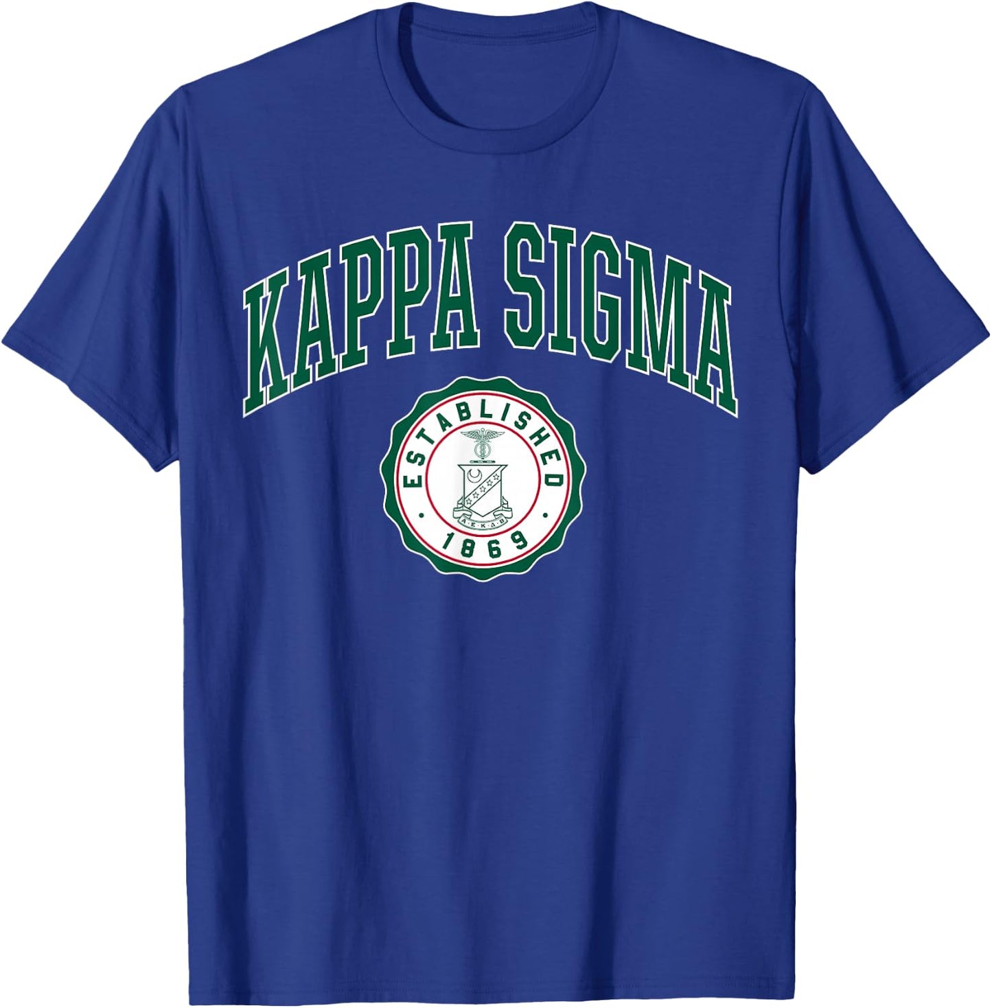 Kappa Sigma Officially Licensed Arch Over Est. 1869 Seal T-Shirt - T-Shirt | Royal