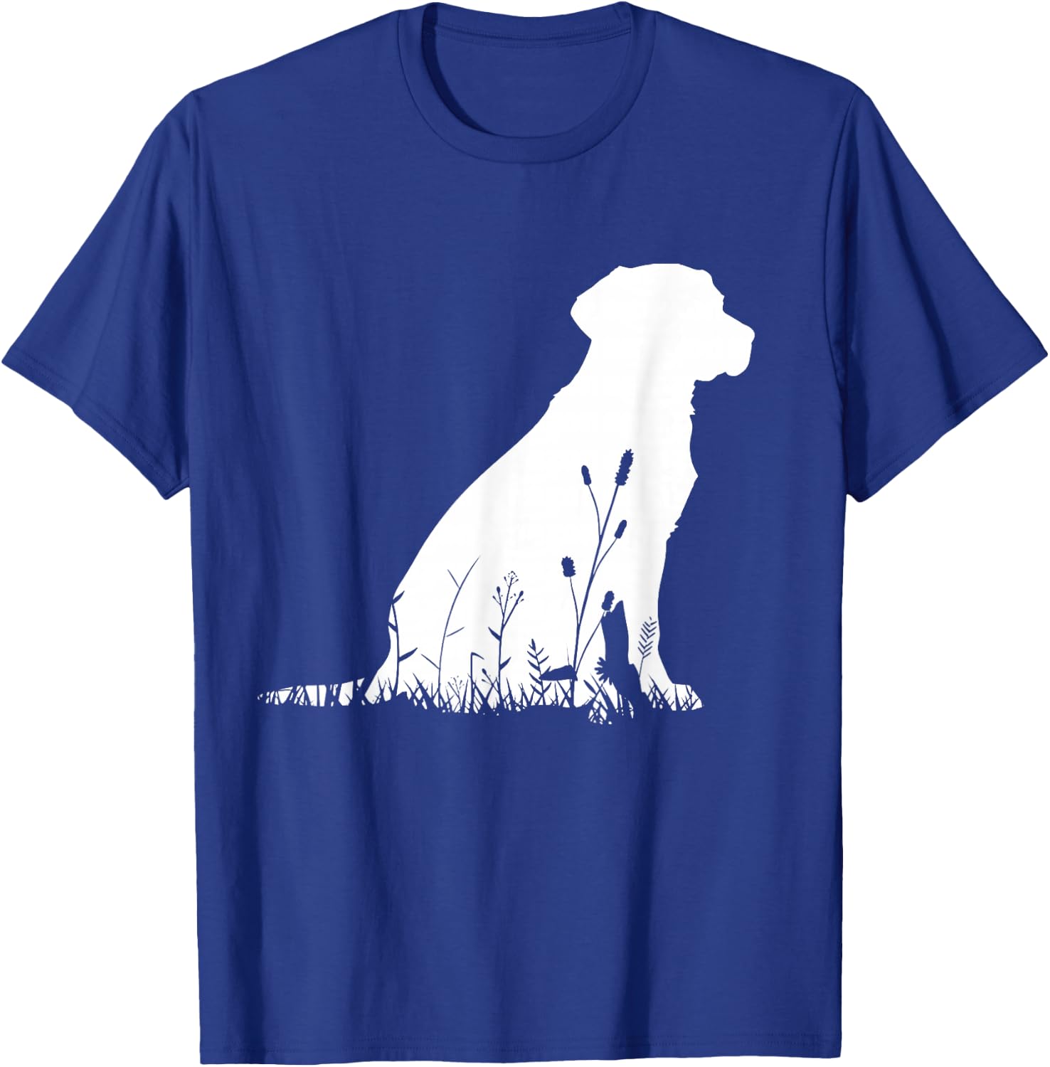 Labrador Retriever Wildflower Silhouette Labrador Dog Mom T-Shirt - T-Shirt | Royal
