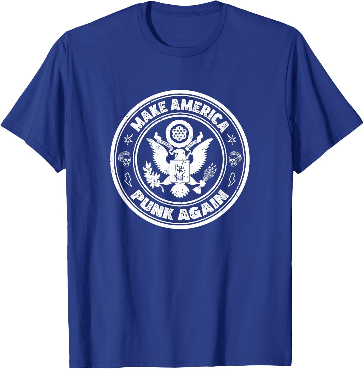 Funny Make America Punk Again Vintage Rock Seal T-Shirt - T-Shirt | Royal