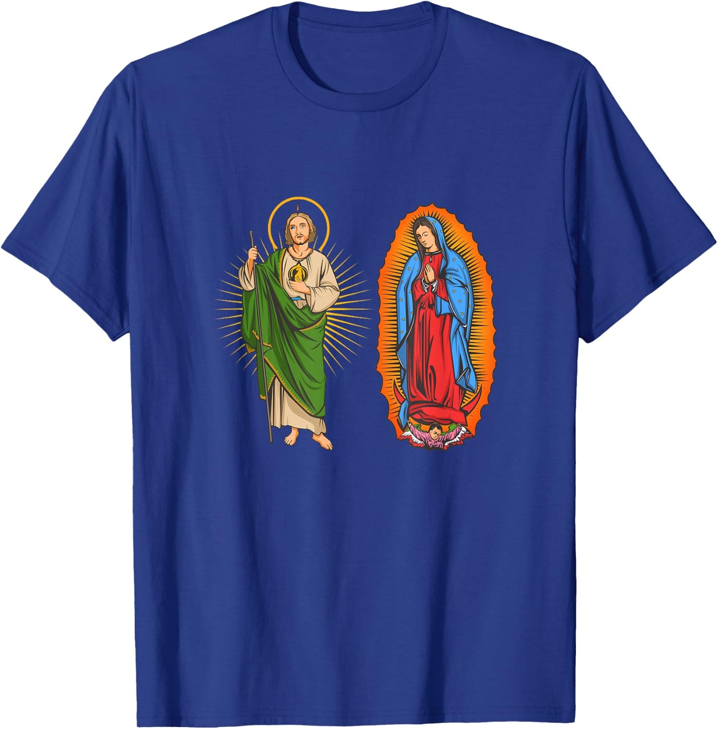 Virgen de Guadalupe con San Judas Tadeo T-Shirt - T-Shirt | Royal