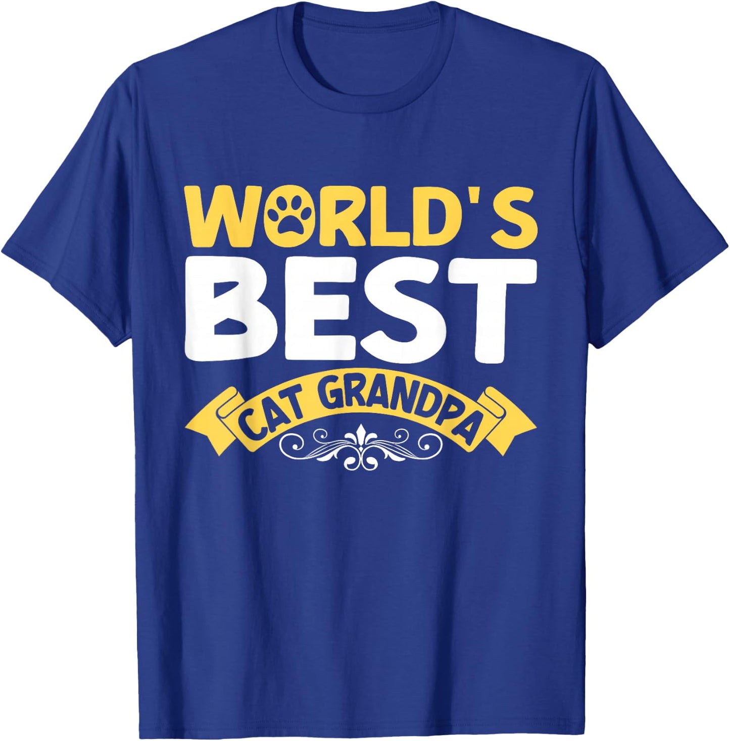 World's best Cat Grandpa T-Shirt - T-Shirt | Royal