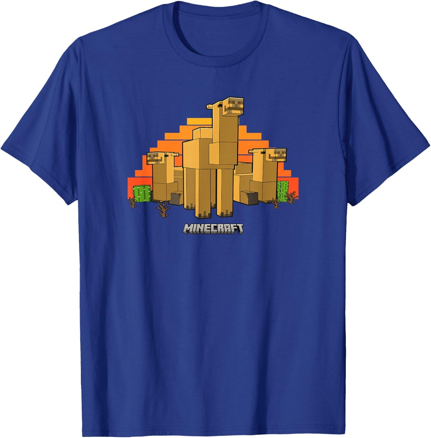 Minecraft Vanilla Camel's Chilling In The Desert Portrait T-Shirt - T-Shirt | Royal