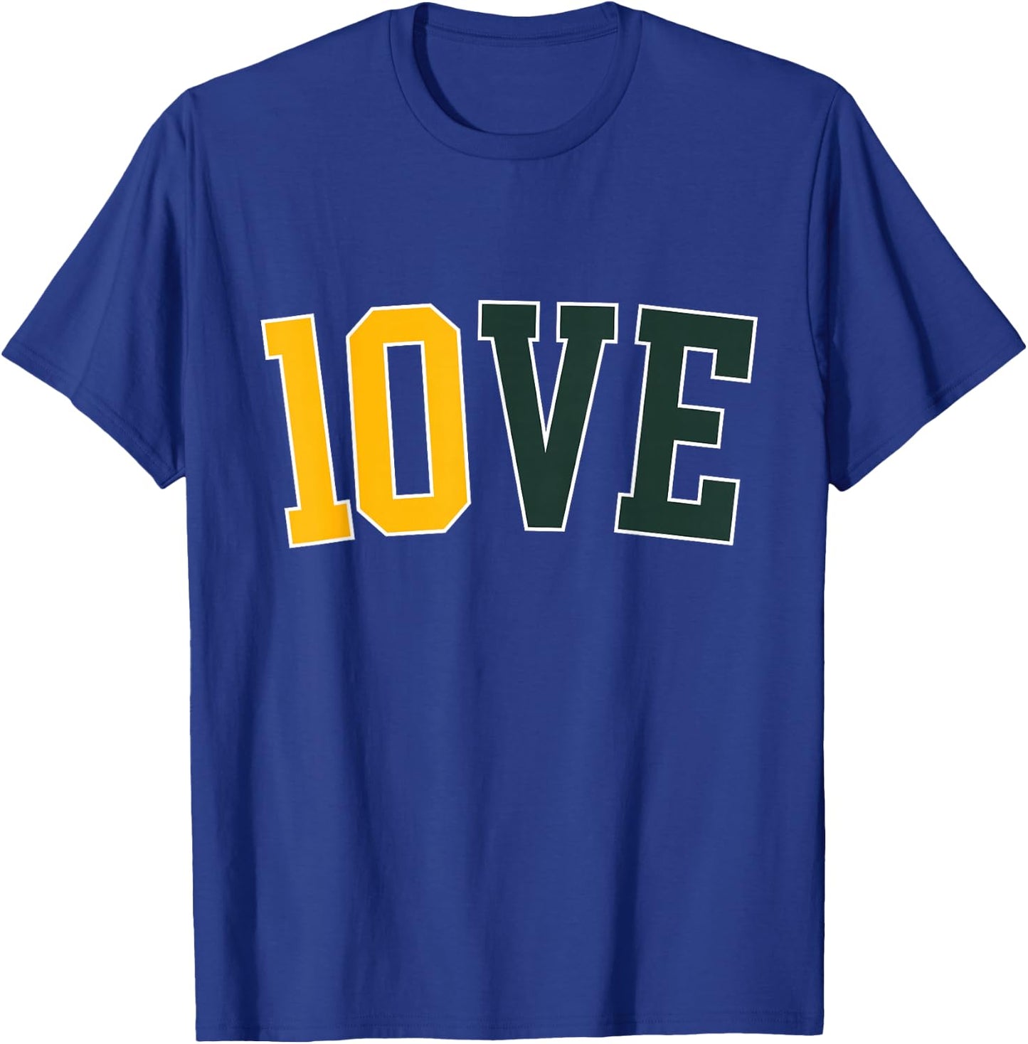 Feel The 10VE Jordan Quarterback Love American Football T-Shirt - T-Shirt | Royal