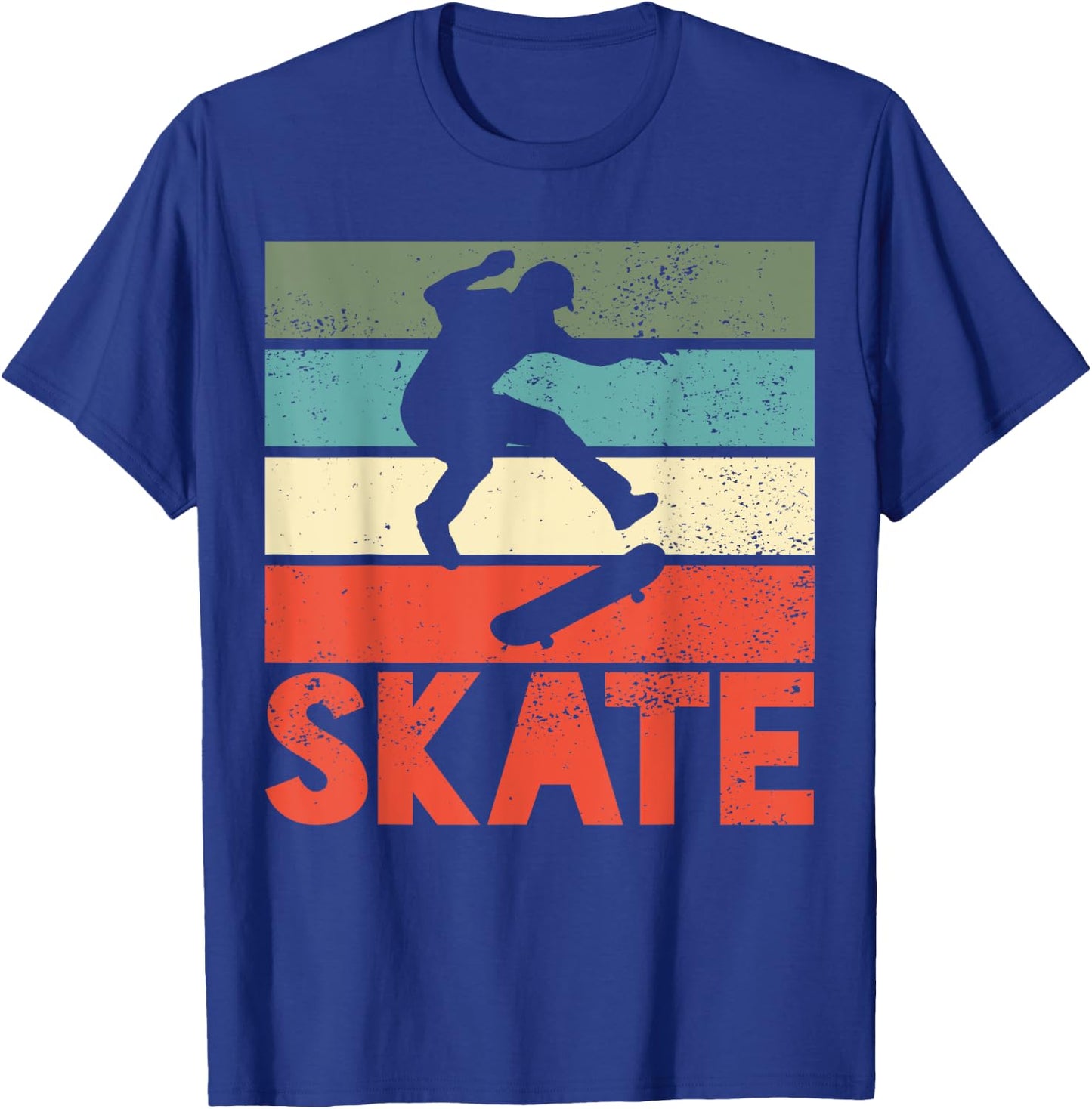 Skate Skateboard Skateboarding Skateboarder Retro Gift T-Shirt - T-Shirt | Royal
