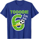 Children's Football Birthday Outfit "Ich bin 6 Jahre ", black T-Shirt - T-Shirt | Royal