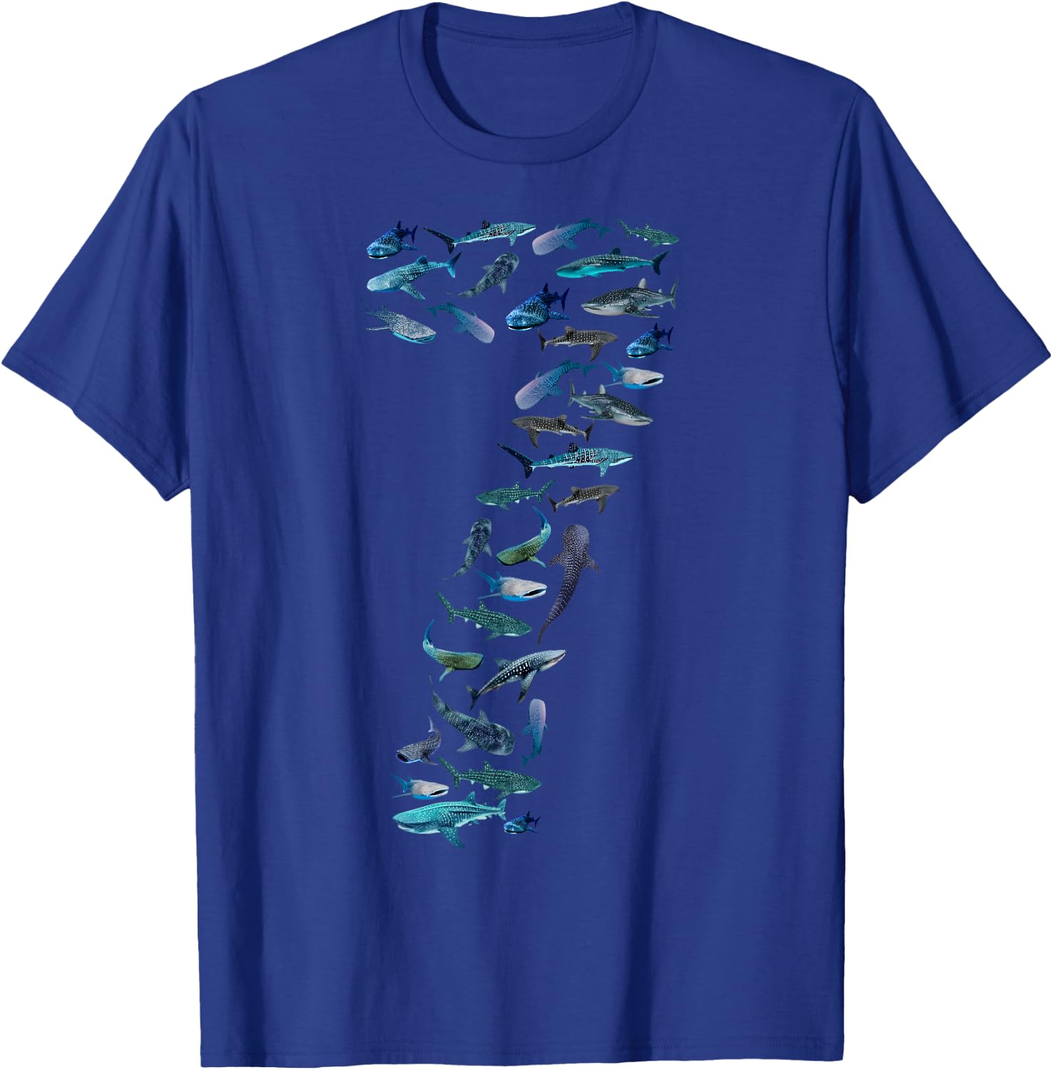 7th Birthday Boy Seven-Year-Old Sea Ocean Fish Whale Shark T-Shirt - T-Shirt | Royal