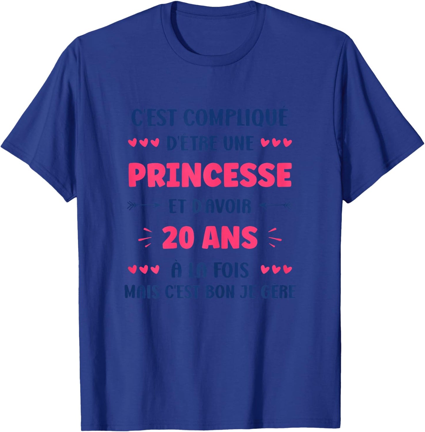Girl 20 Years Teen Humor Princess Birthday 20 Years , white T-Shirt - T-Shirt | Royal