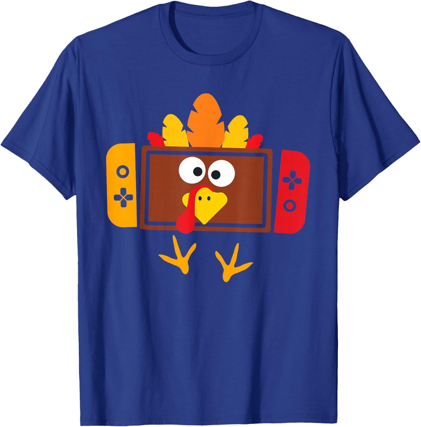 Video Games Thanksgiving Fall turkey gaming T-Shirt - T-Shirt | Royal