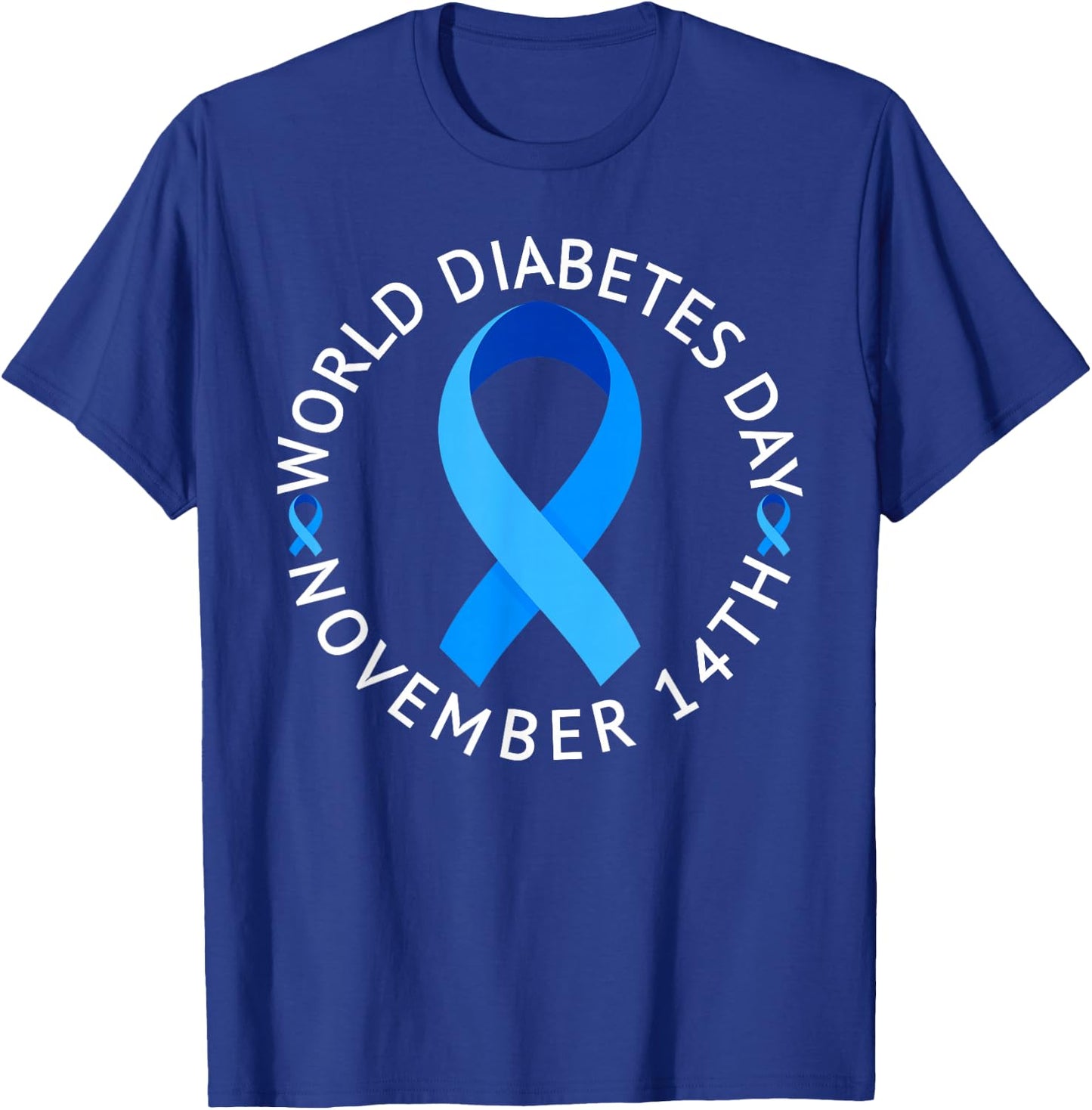 World Diabetes Day 2023 Type 1 Type 2 Diabetes Awareness T-Shirt - T-Shirt | Royal