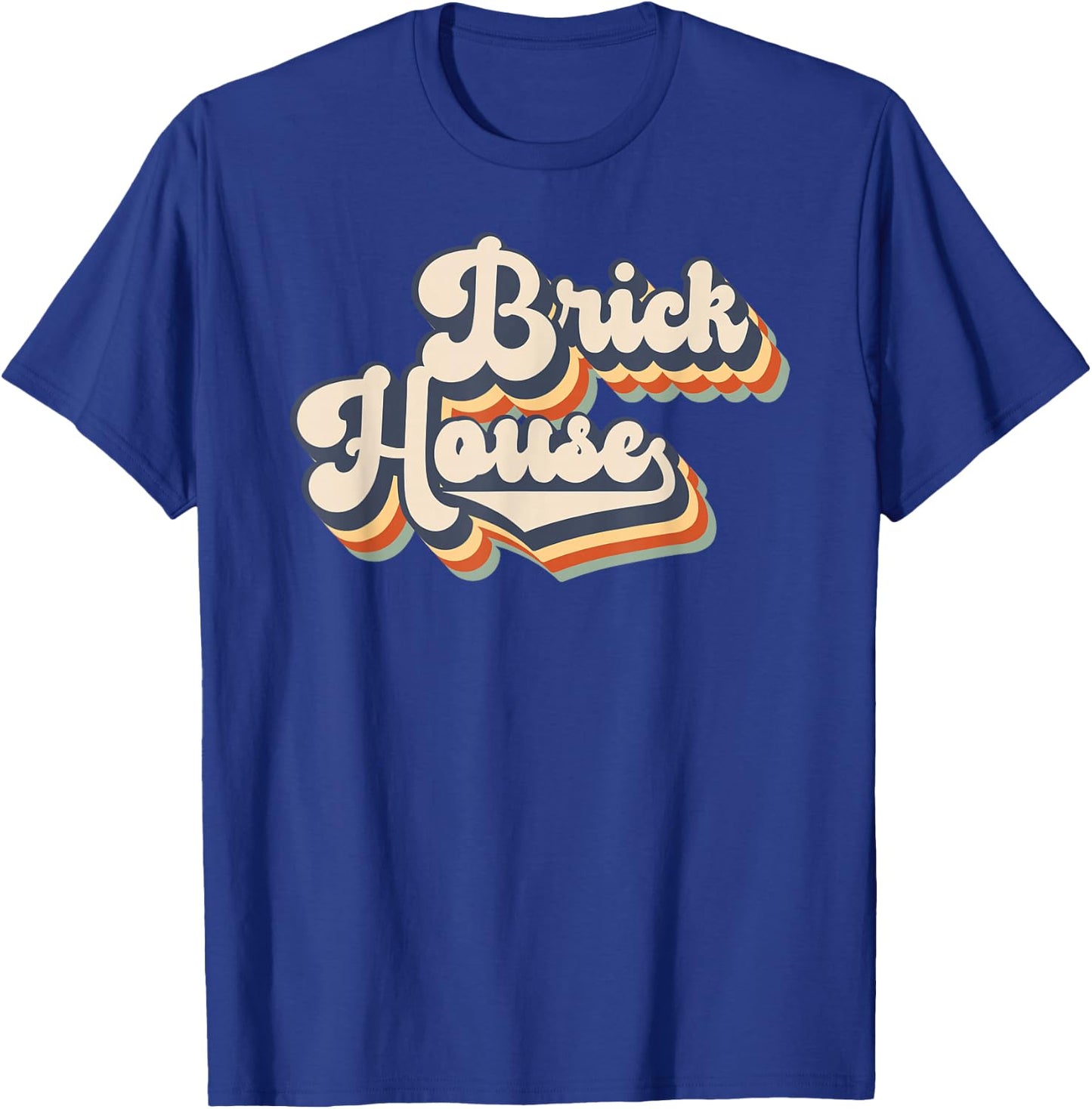 Retro 70's Vintage Style Brick House T-Shirt - T-Shirt | Royal