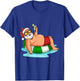Funny Christmas in July Summer Pool Float Santa Xmas Adult T-Shirt - T-Shirt | Royal