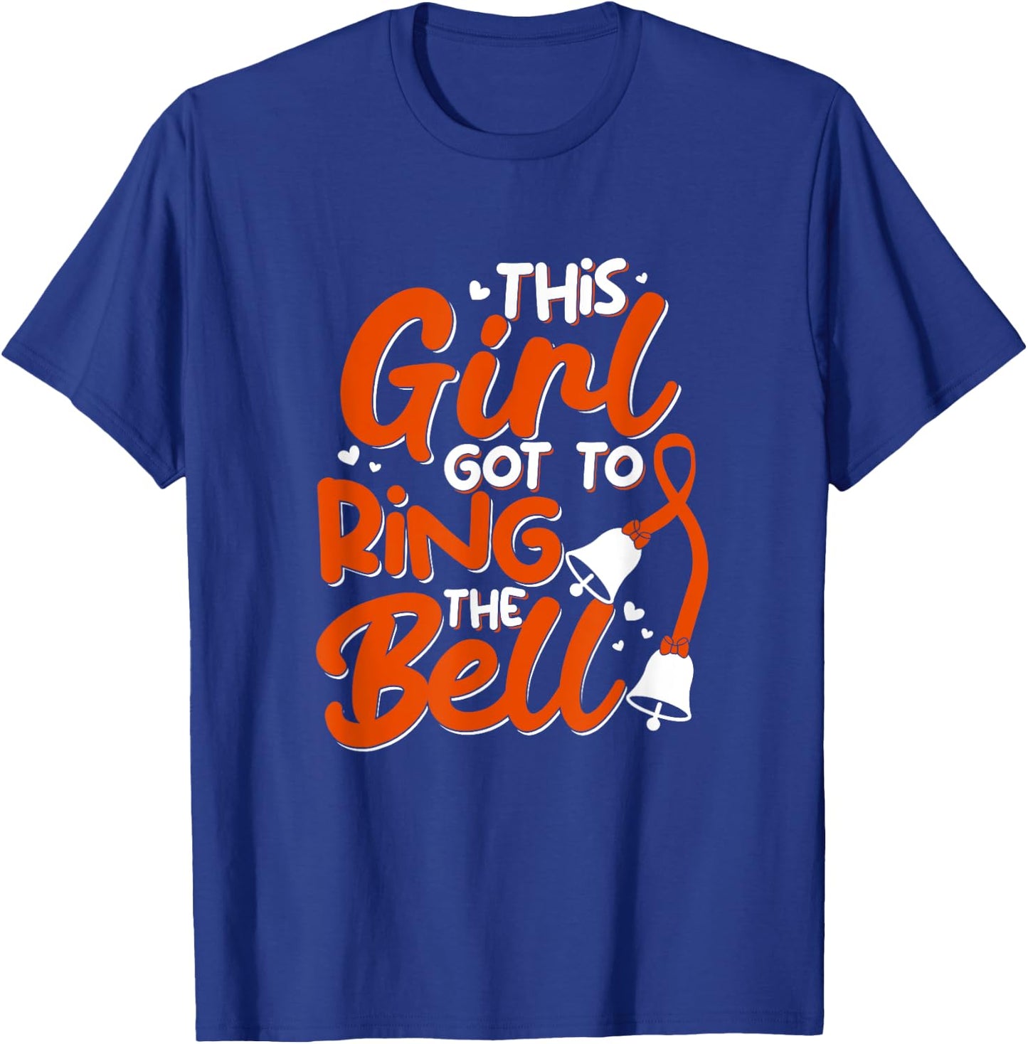 Leukemia Cancer Ring The Bell Orange Ribbon Survivor Support T-Shirt - T-Shirt | Royal