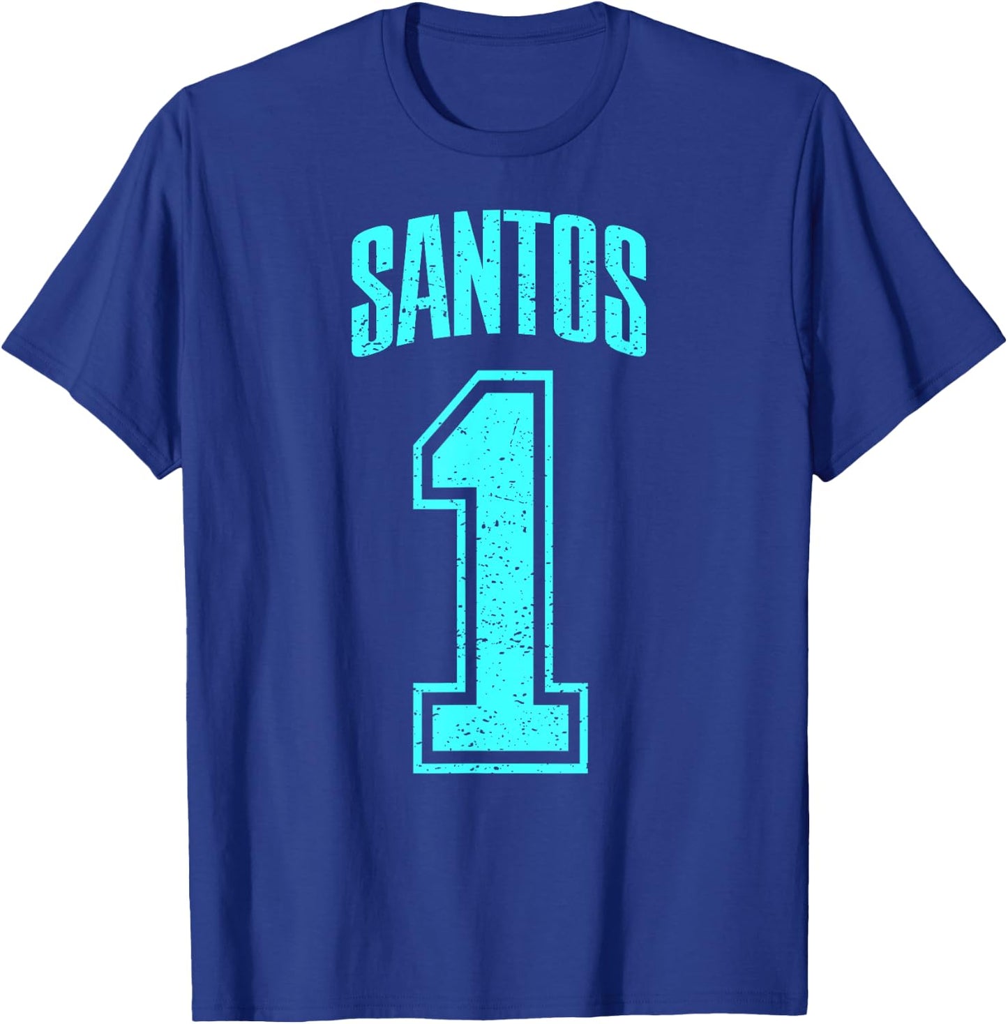 Santos Supporter Number 1 Biggest Fan , black T-Shirt - T-Shirt | Royal
