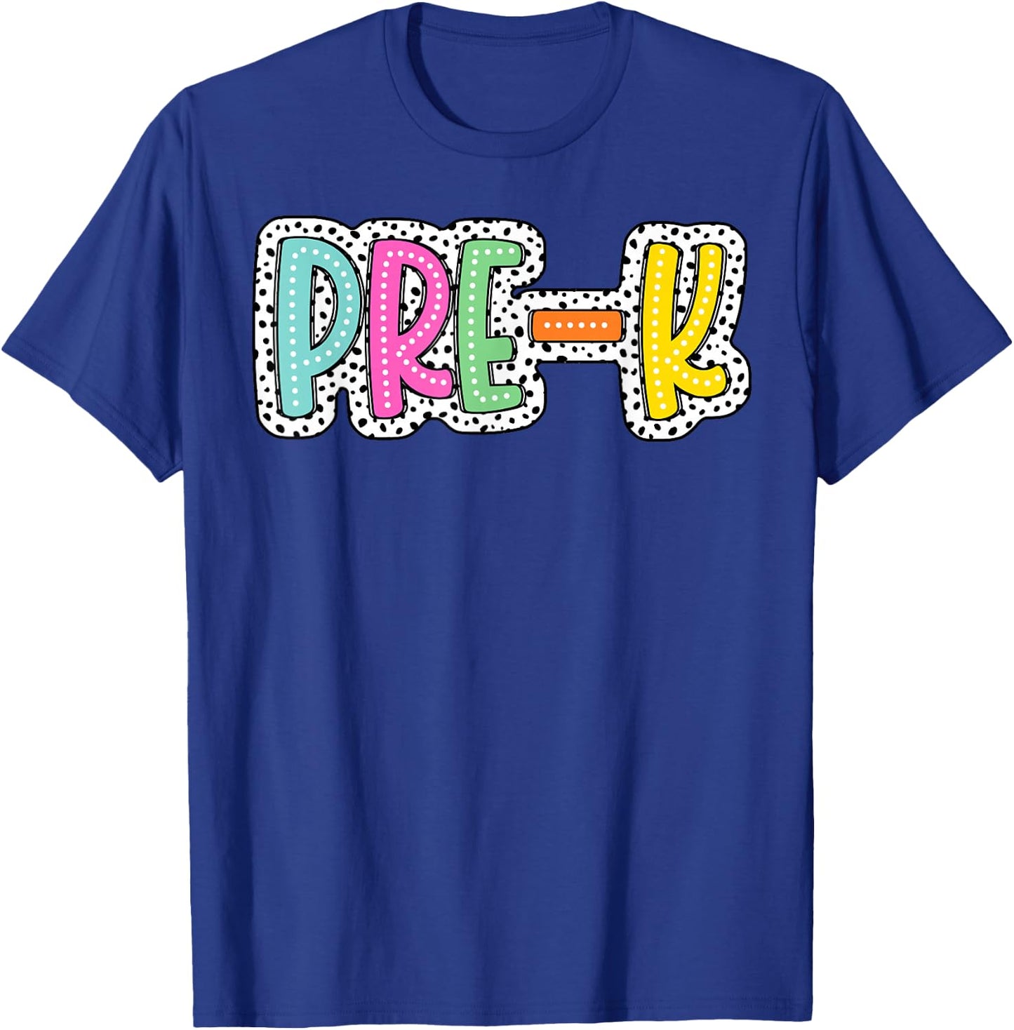 Pre-K Back To School Dalmatian Dots Teacher Student T-Shirt - T-Shirt | Royal