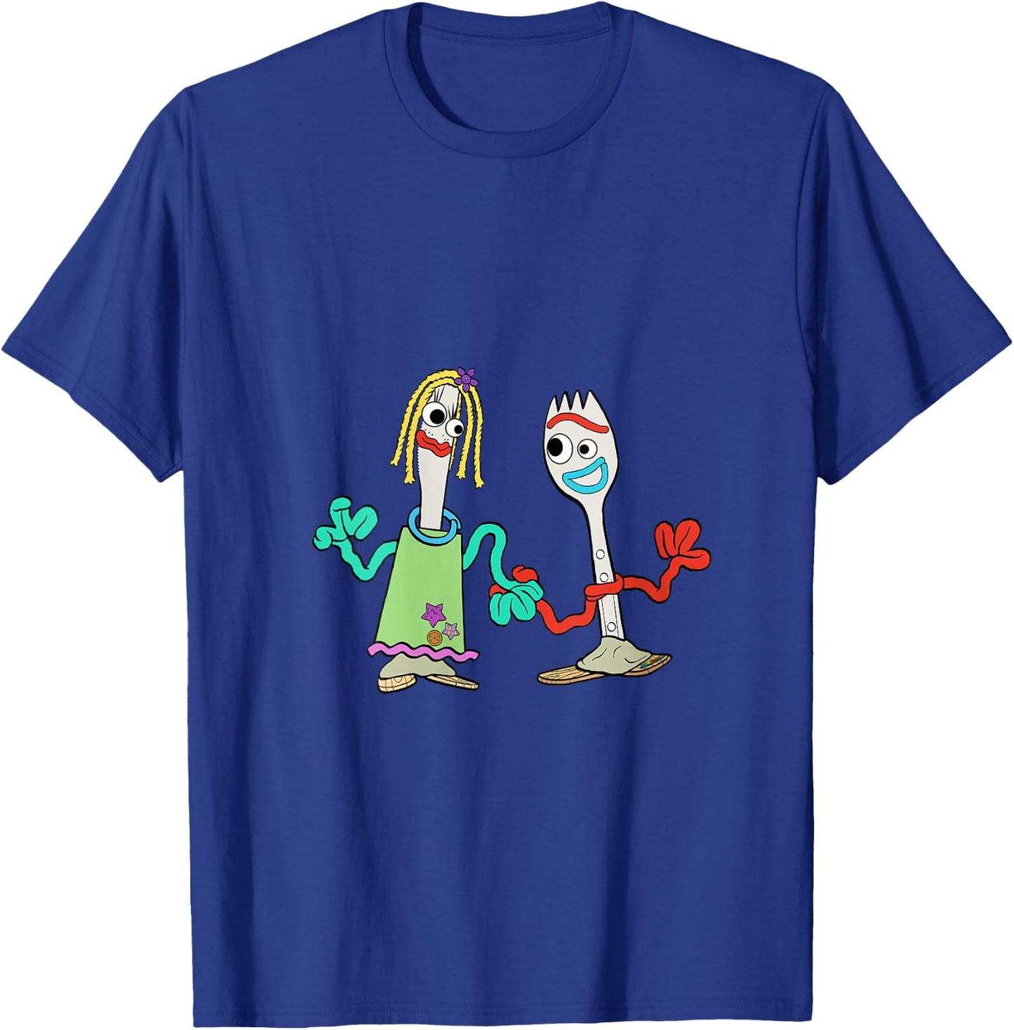 Women's Disney and Pixar's Toy Story 5 Forky Karen Beverly Big Pose V-Neck T-Shirt - T-Shirt | Royal