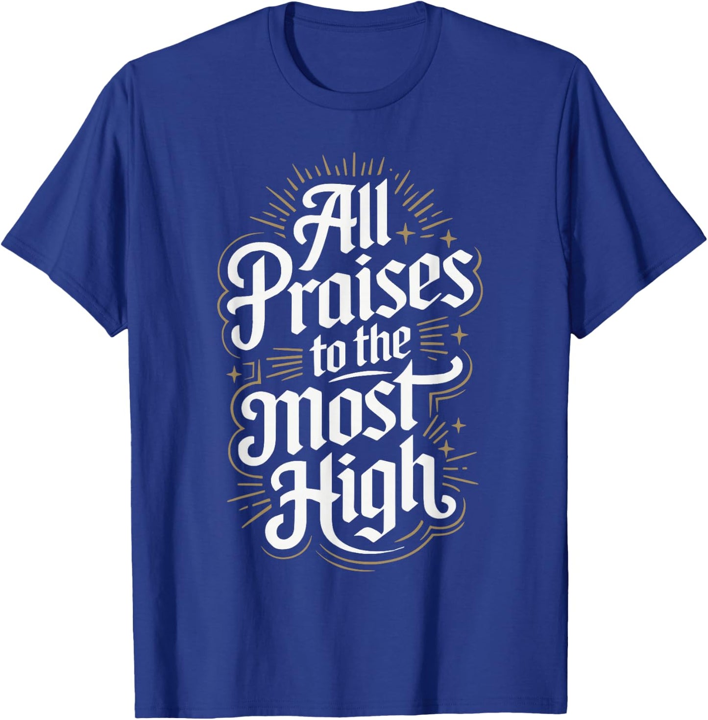 Yahweh Designs Hebrew Israelite All Praises to the Most High -Adult - Black - Small - Short Sleeve T-Shirt - T-Shirt | Royal