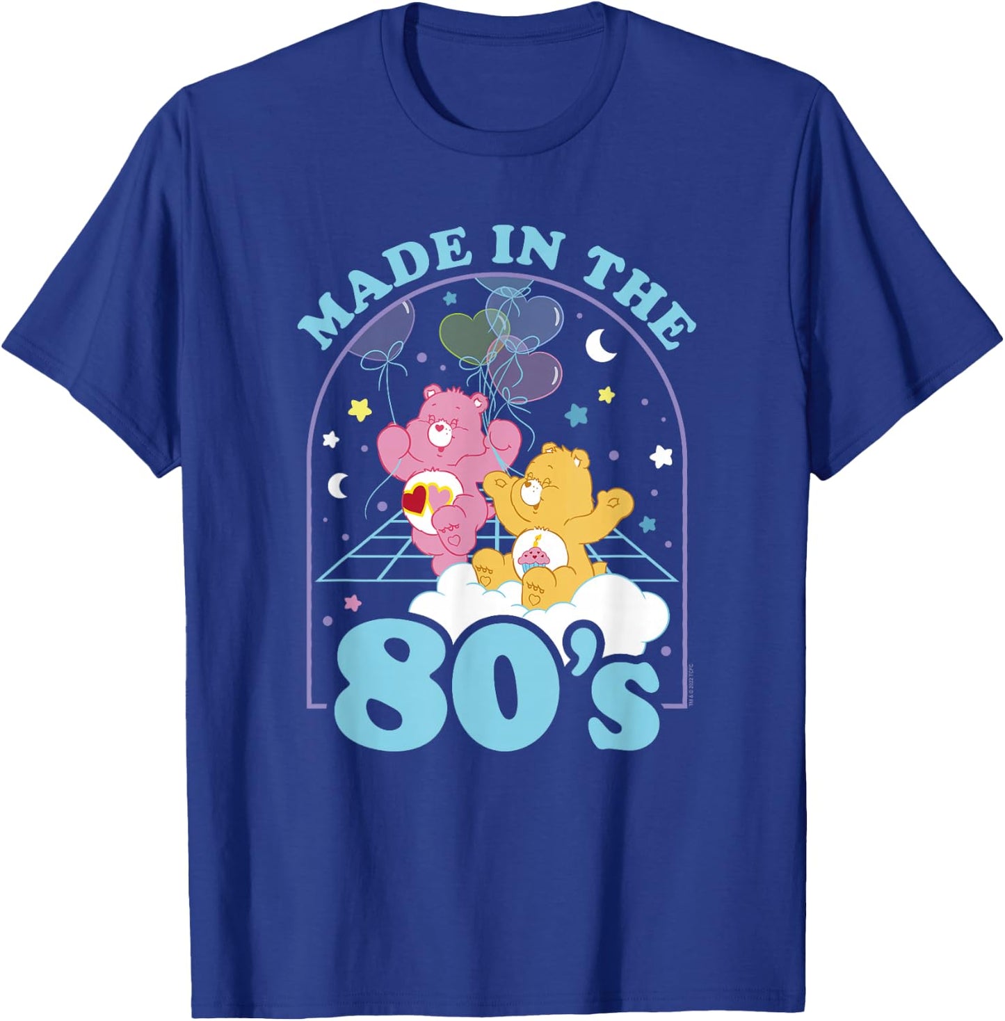 Care Bears Birthday Bear Love-A-Lot Bear Made In The 80's , Black, S T-Shirt - T-Shirt | Royal