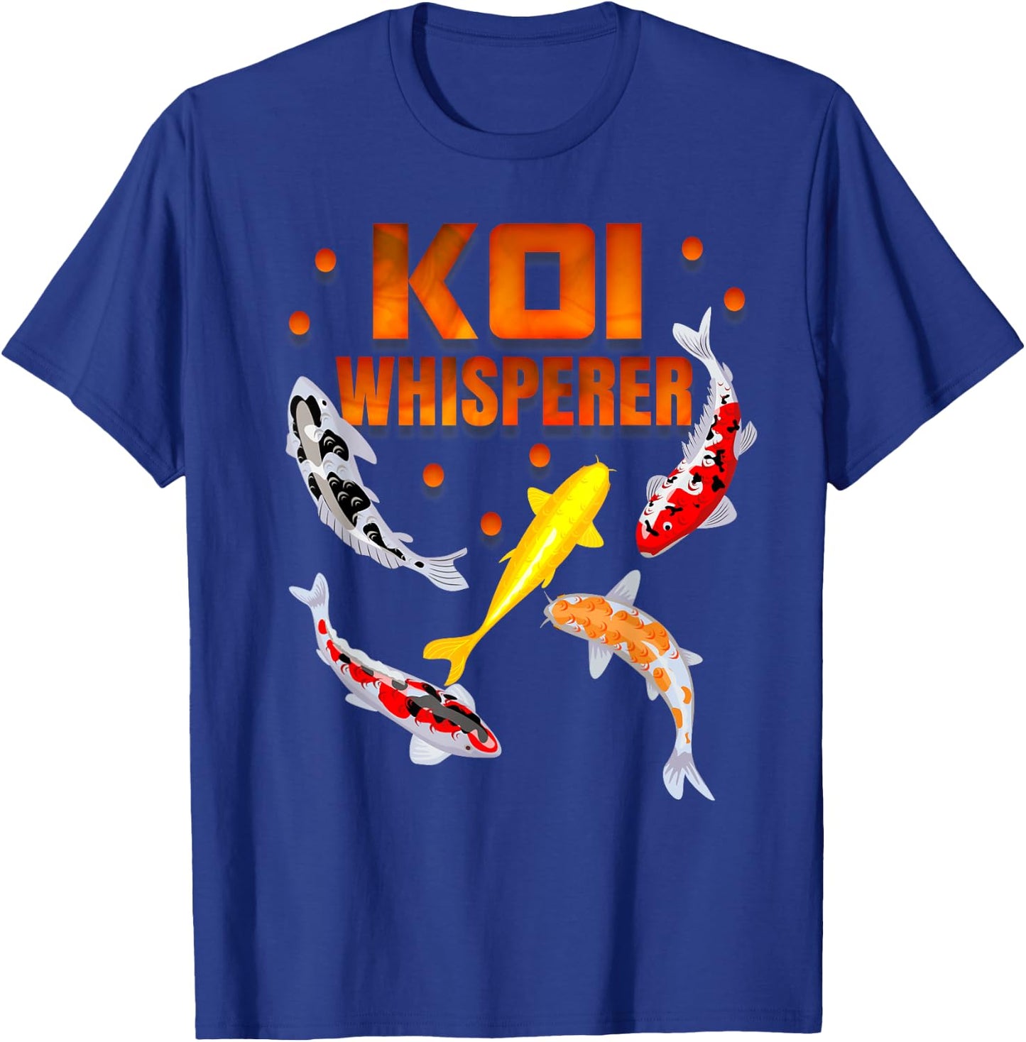Koi Whisperer Japan Koi fish carp garden pond fish pond T-Shirt - T-Shirt | Royal