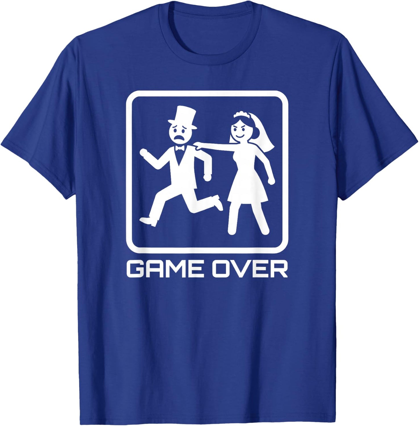 Bachelor Party Getting Married Wedding Game Over Groom T-Shirt - T-Shirt | Royal