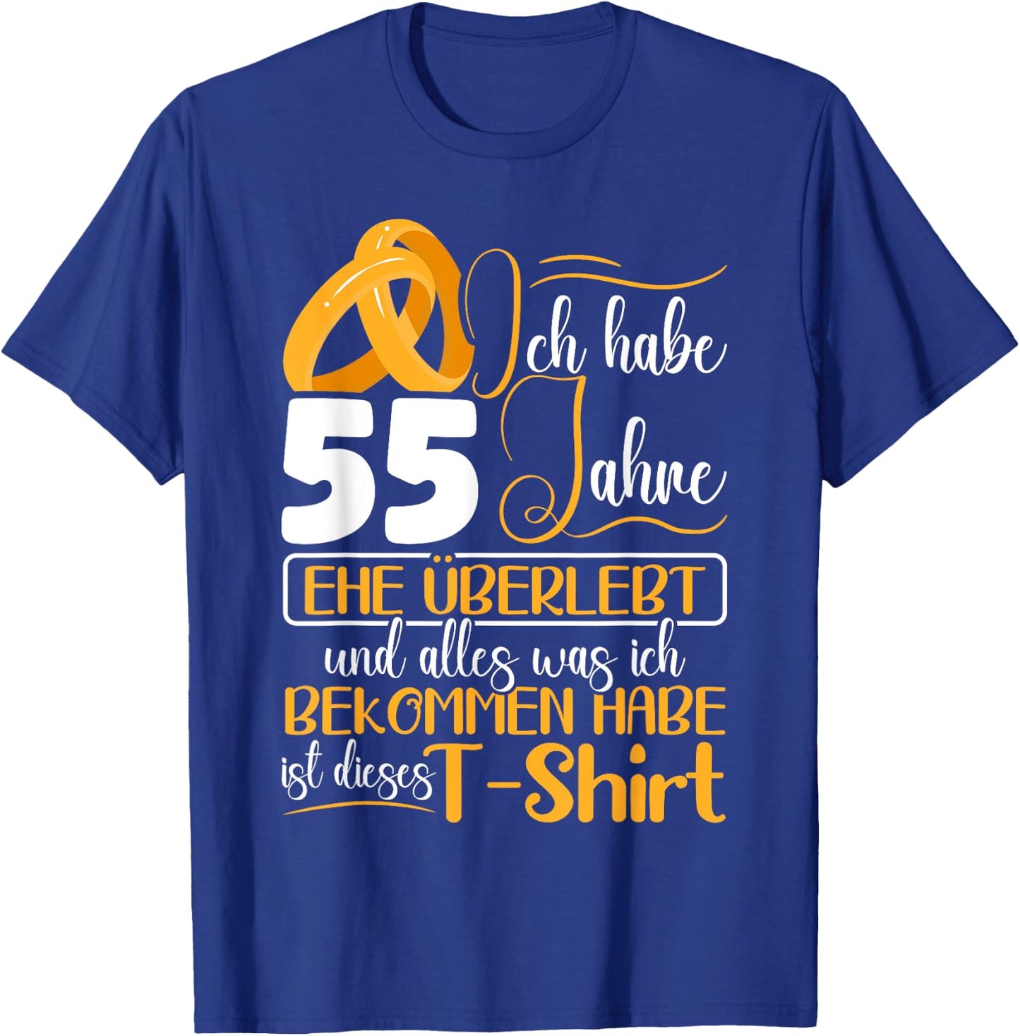 Platinhochzeit 55 Jahre Verheiratet Hochzeitstag T-Shirt - T-Shirt | Royal