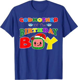 Godmother Of The Birthday Boy Funny Melon Family Matching T-Shirt - T-Shirt | Royal