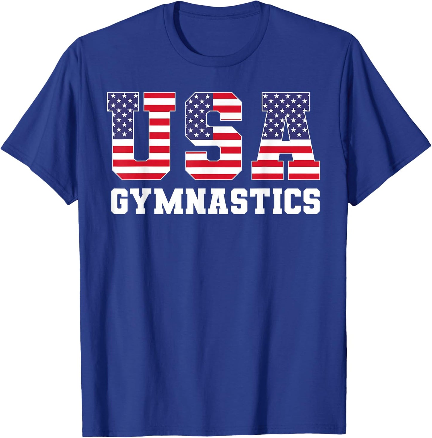 Gymnast Gymnastics USA American Flag 4th of July Girls Boys T-Shirt - T-Shirt | Royal